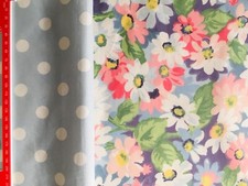 2 * 28cm x 42cm Bundle Painted Daisies & Spots Blue Cath Kidston cotton new