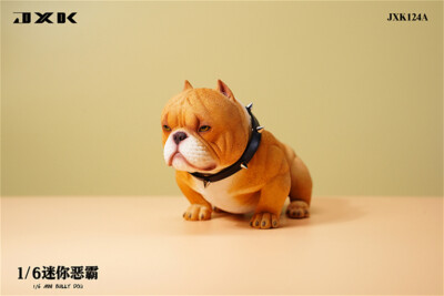 JXK 1/6 Mini Bully Dog Model Animal American Bully Pitbull Toy