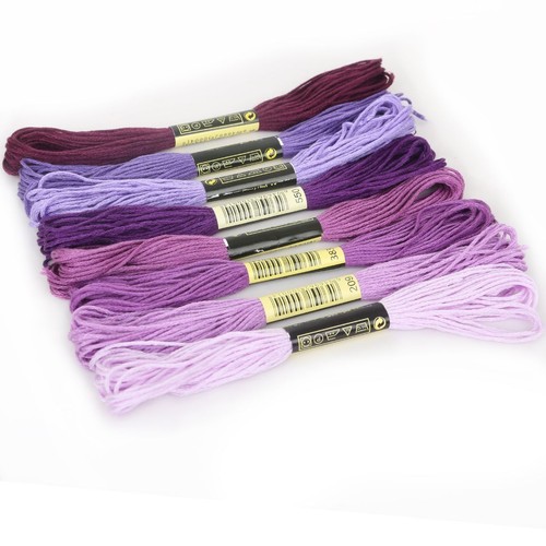 Cotton Cross Stitch Thread - Multicolor Embroidery Floss Sewing Skeins Cord 8Pcs - Picture 8 of 19