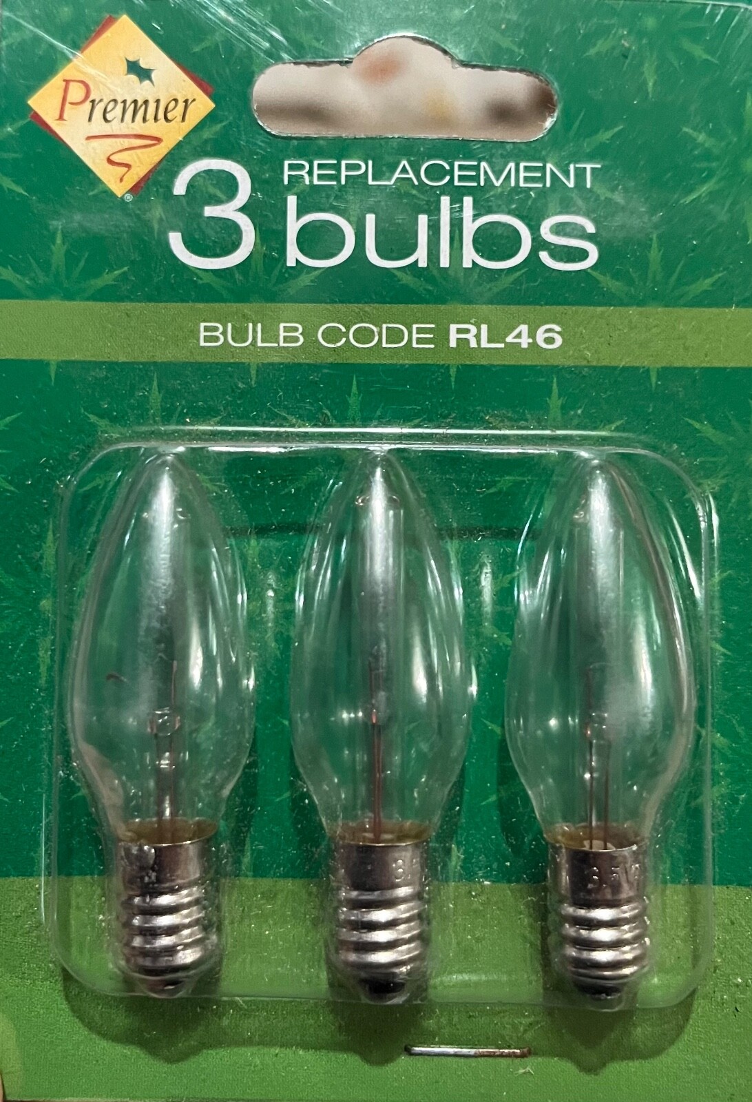 Vintage Premier RL46 Replacement Christmas Light Bulbs Clear 4 packs of