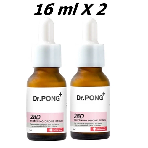 2X Dr.PONG 28D Whitening Drone Serum Skin Niacinamide+Vit C+Arbutin Dark Spots16