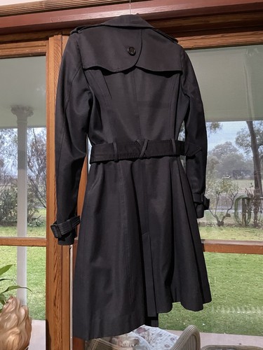 Jigsaw Navy Trench Coat Size 8 - Picture 2 of 6