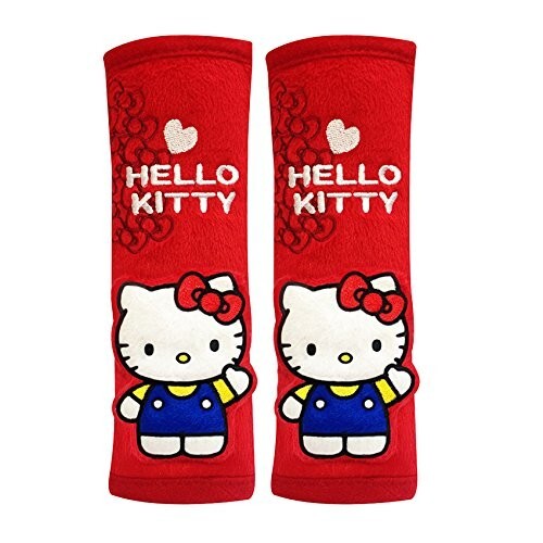 Hello Kitty Juego de Accesorios Automáticos (Asientos Coche Rojo Gatito) Juego de Regalo 10 Piezas - Imagen 7 de 12