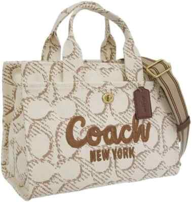 Coach CAM70 Cargo Tote Bag Signature Canvas Natural Multi Outlet