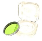 Leica rangefinder camera lens filter Cased Ggr. Leitz chrome clean green filter