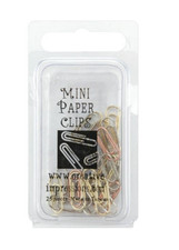 Creative Impressions Mini Paper Clips 25pc Gold, Silver, Copper .5"X.25"