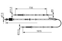 Bosch Handbremsseil Mitte L/R FüR Astra J 1.3D-2.0D 09.09-10.15 Opel OE 522134