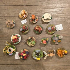 Lot Of 13 Decorative Candle Toppers - Yankee Candle Our America Hallmark NEW!