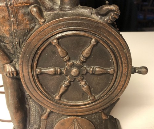 Lampada antica FDR per l'uomo dell'ora navi ruota nautica metallo funzionante - Foto 3 di 7