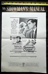 Romanoff and Juliet 1961 Movie Press Book Peter Ustinov, Sandra Dee, John Gavin