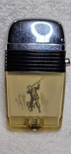 Vintage Scripto Vu-Lighter Duck Hunting Scene Black Band. Vintage Lighter