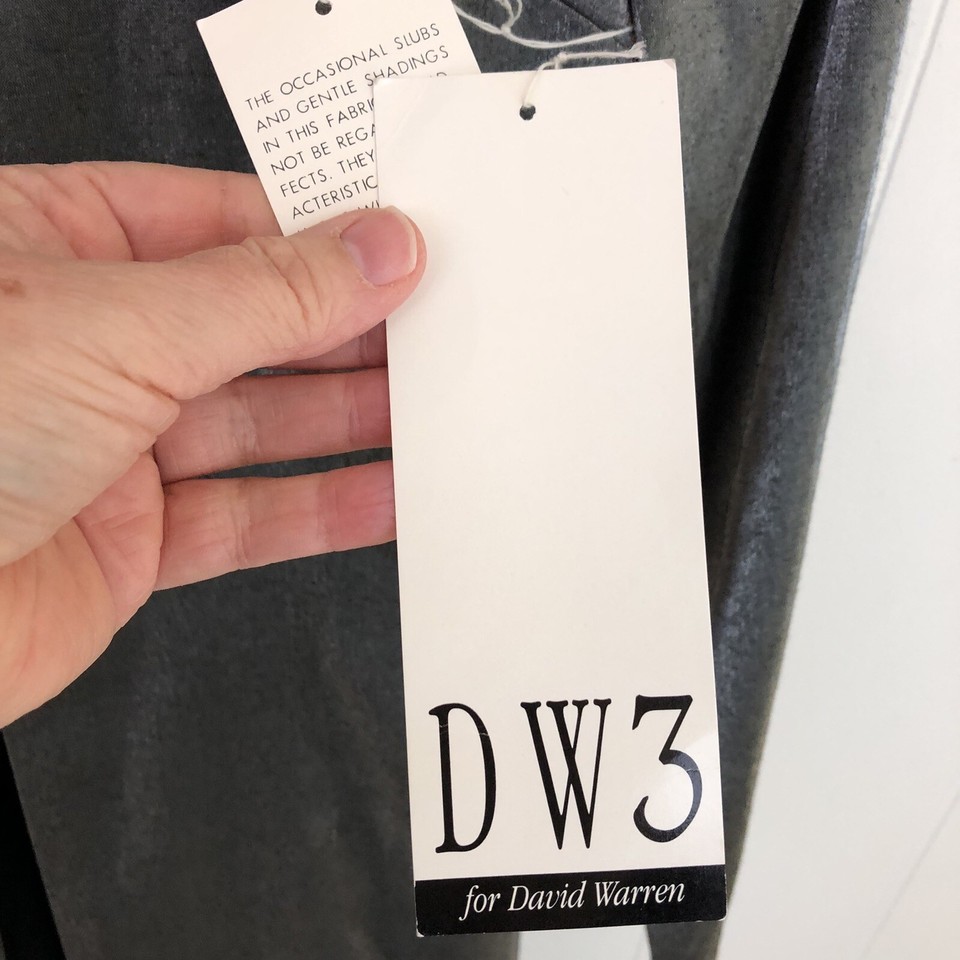 Vintage 90s DW3 by David Warren Gunmetal Silver Black Long Topper Mini