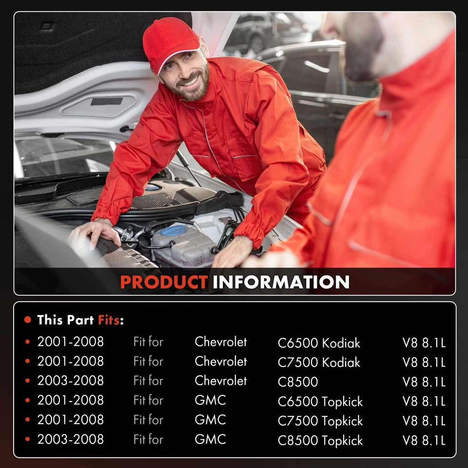 Compresor de aire acondicionado con polea de 7 ranuras para Chevy C6500 Kodiak GMC C8500 Topkick 8,1 L Foto 2 de 4