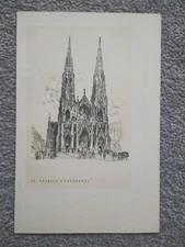 St Patrick's Cathedral, Manhattan, New York - Antique Print - 1927