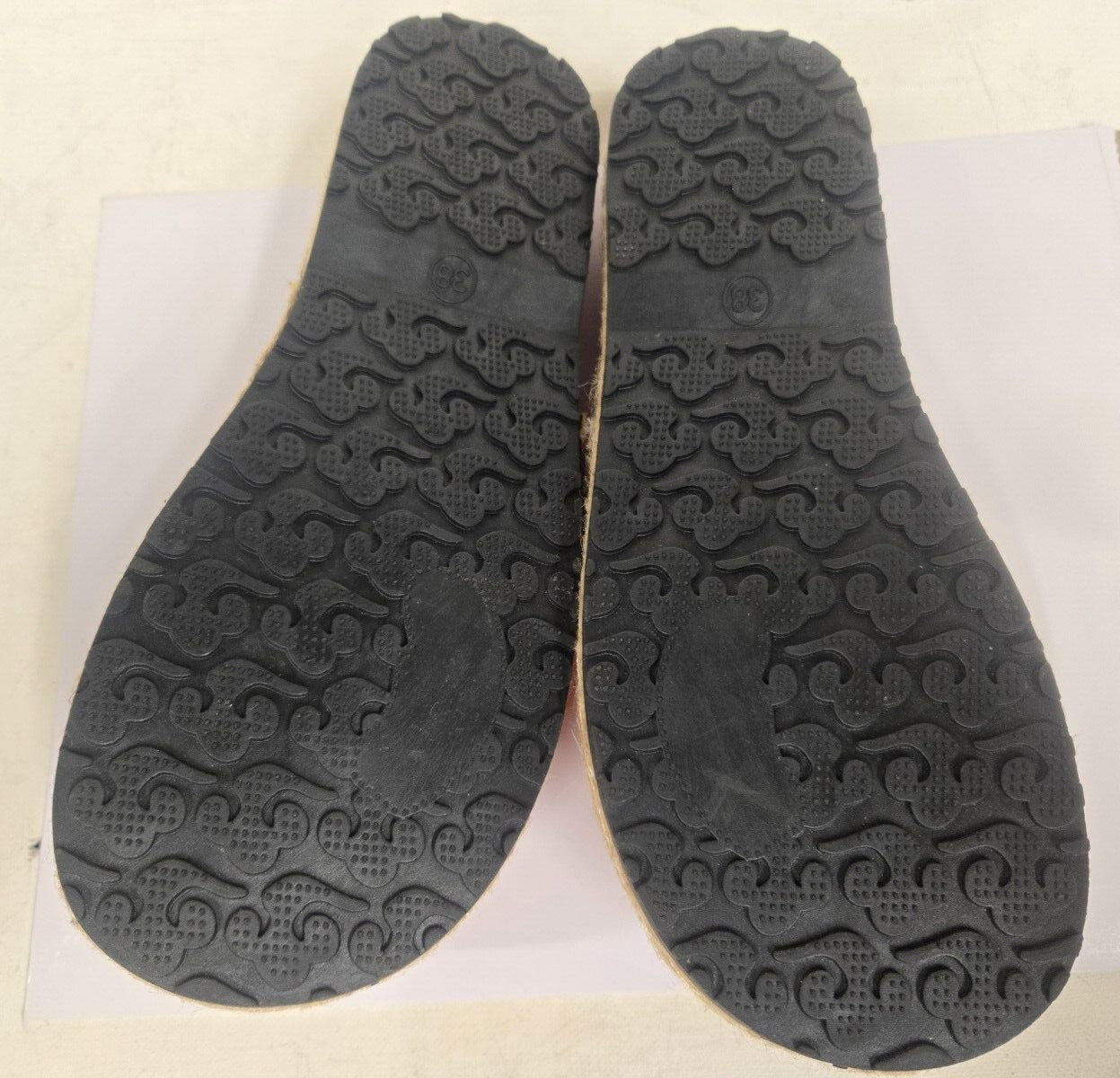 SAOLA Pantofola mulo ricamata tela floreale donna taglia 38EU suola in tessuto scarpe piatte