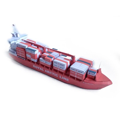 DIY Danish Container Ship Mary Arctica Paper Ship Model Kits Christmas Gift S