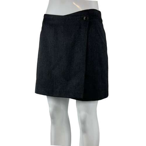 Vtg French Connection Mini Skirt Charcoal Gray Fairy Grunge Sz 4 - Picture 7 of 9