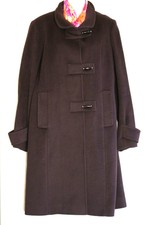 Cinzia Rocca Brown Angora Wool Blend Trench Women's Coat Size:10