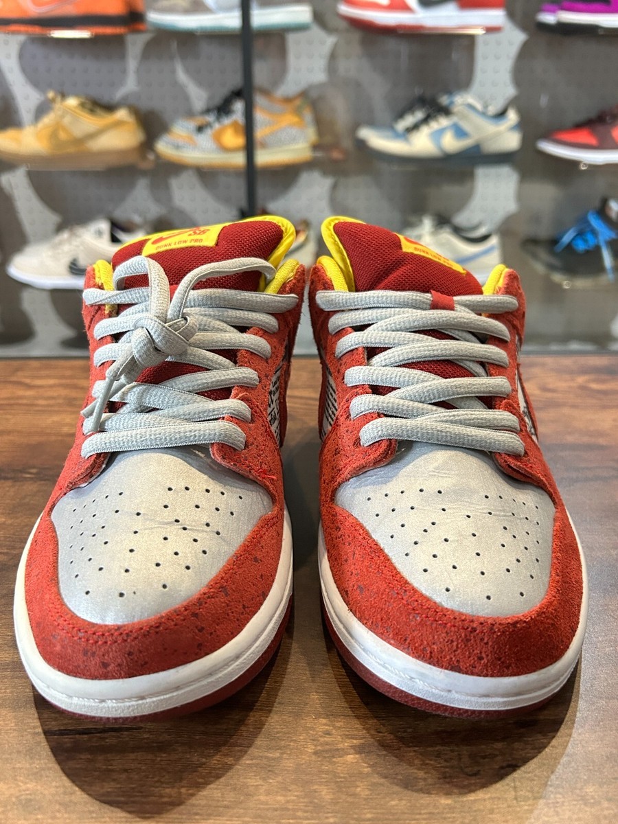NIKE DUNK LOW PREMIUM SB QS RUKUS CRAWFISH RED SILVER YELLOW USC