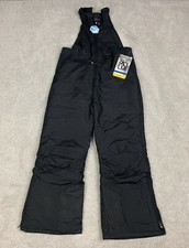 Arctic Quest AQ Unisex Ski And Snow Bibs Overalls Black Youth Small 7-8
