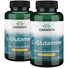 Swanson L-Glutamine 500 mg 200 Capsules