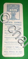 Collecting - Bookmark of the S.E.I. (Sociétà Editrice Internazionale ) 1950
