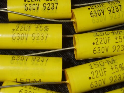 Qty 10: TRUSTED QUALITY Mallory Brand 0.22UF 630V Metallized Film Capacitor NOS - Picture 2 of 5