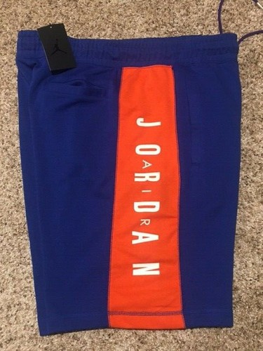 Mens Michael Air Jordan Jumpman DNA Fleece Nike Shorts Blue Yellow Orange MJ 23 - Picture 5 of 10