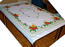 Tischdecke Weihnachten, bedruckt, 140 x 100 cm, weiß, Weihnachtsmotive