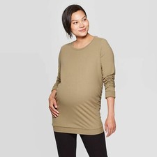 Maternity Sweatshirt - Isabel Maternity by Ingrid Isabel Olive -- XLARGE