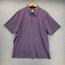 Cutter & Buck CB DryTec XXL Purple Gray Stripe Polo Shirt Performance SS Tee