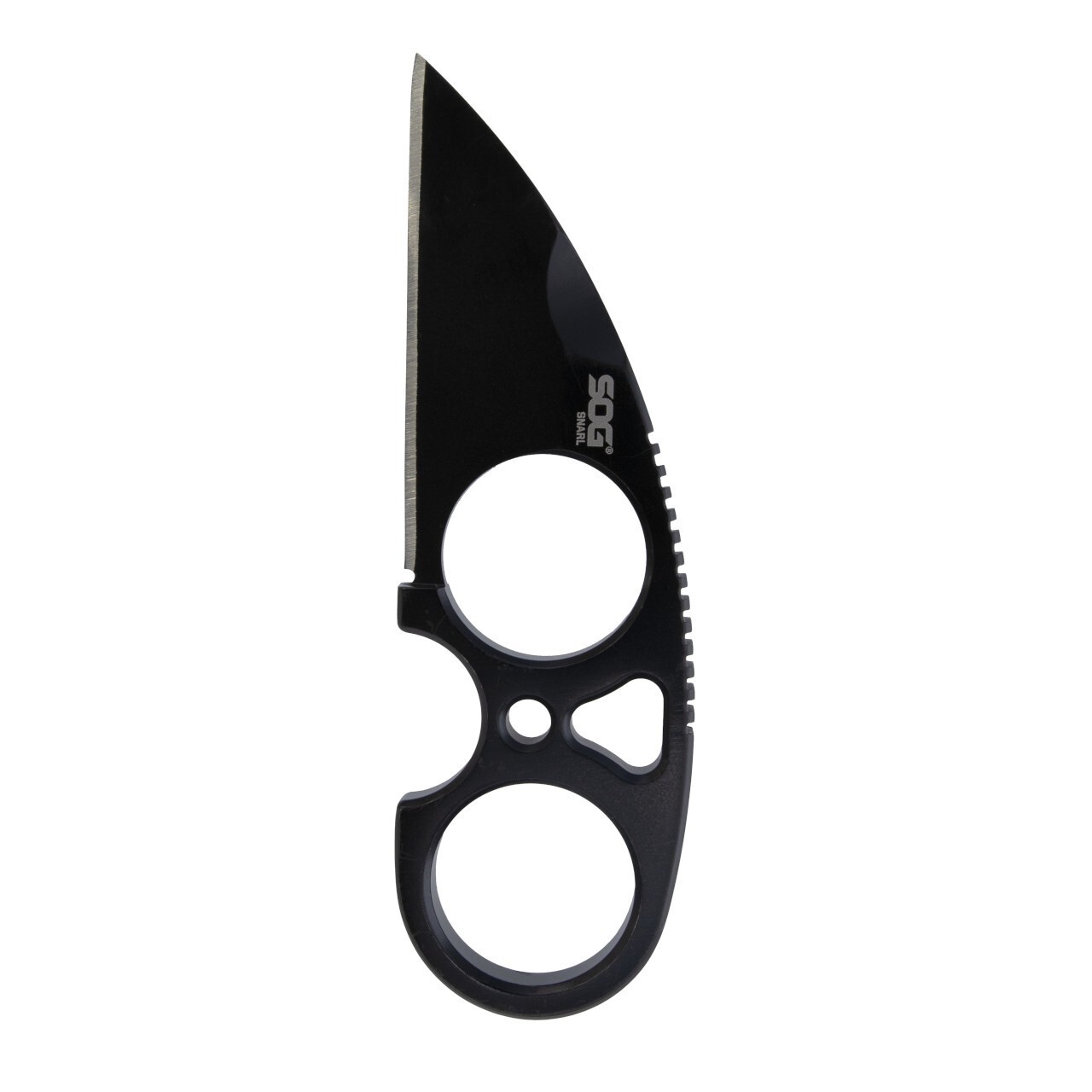 SOG SNARL Fixed Blade Stainless Blackout Knife + Black Sheat