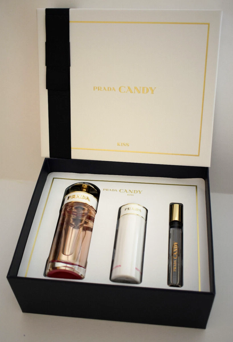 PRADA CANDY KISS Eau de Parfum 2.7oz/80ml Spray ~ 3 Piece Gift Set NIB