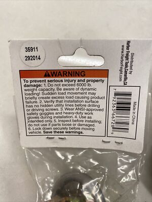 3) HAUL-MASTER 66728 E-Track Tie Down Anchor With O-Ring. Lot Of 3