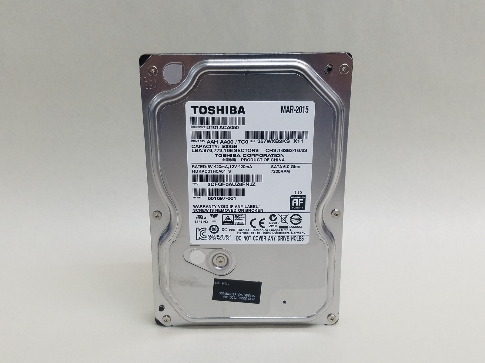Toshiba DT01ACA050 500 GB SATA III 7.2K 3.5 in Desktop Hard Drive eBay