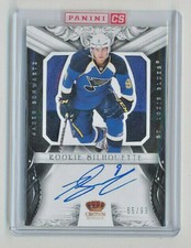 JADEN SCHWARTZ 2012-13 PANINI PRIME ROOKIE SILHOUETTE AUTOGRAPH #47 65/99 BLUES!