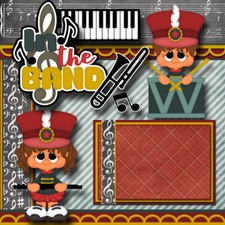 IN THE BAND  MARCHING 2 premade scrapbook pages paper layout BY CHERRY 0094