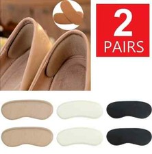2 Pairs Fabric Shoe Pads Cushion Liner Grip Back Heel Inserts Insoles