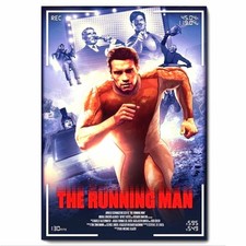 The Running Man 1987 Movie Artwork Arnold Schwarzenegger Printed on Metal Sign