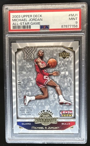 2003-04 Upper Deck All-Star Game Michael Jordan ##/1987 Bulls PSA 9
