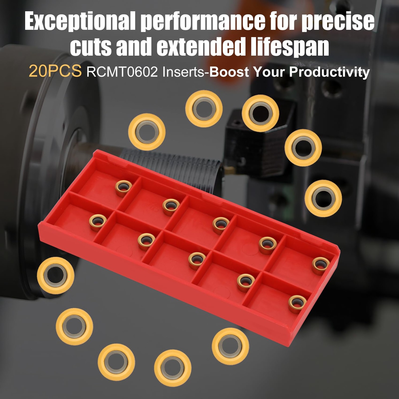 1/2" SRACL1212H06/SRACR1212H06 Indexable Lathe Turning Tool with 20Pcs RCMT06...