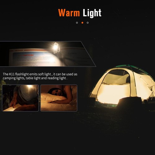 K11 Rechargeable Keychain Flashlight Lightweight,400 Hight Lumen with Extra 4... - Picture 8 of 8