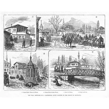 BULGARIA Scenes in Plevna during the Russo Turkish War - Antique Print 1878