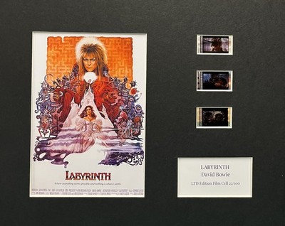 David Bowie Labyrinth. 35mm Film Cell Mounted Display