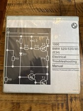 1990 BMW E34 525i 535i M5 Electrical Troubleshooting Manual ETM 90 Binder Books