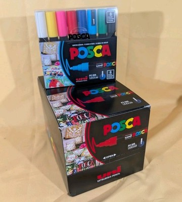 Uni POSCA PC-5M Paint Marker Master Box 80 Markers (10×8pc Packs) Made In Japan