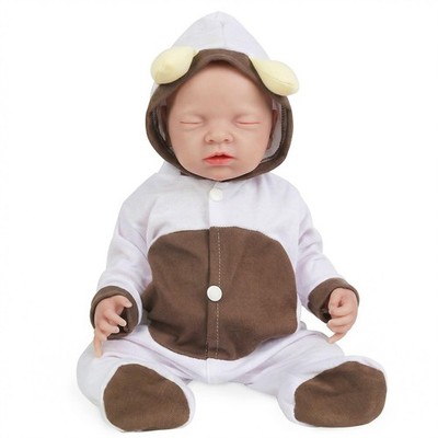 18 inch Sleeping Silicone Baby Dolls Girl Weighted 6.56 lb,[NOT Vinyl],Silico...