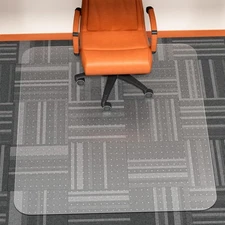 45" x 53" Office Chair Mat for Carpet, Transparent Chair Mat with Non-Slip Ri...