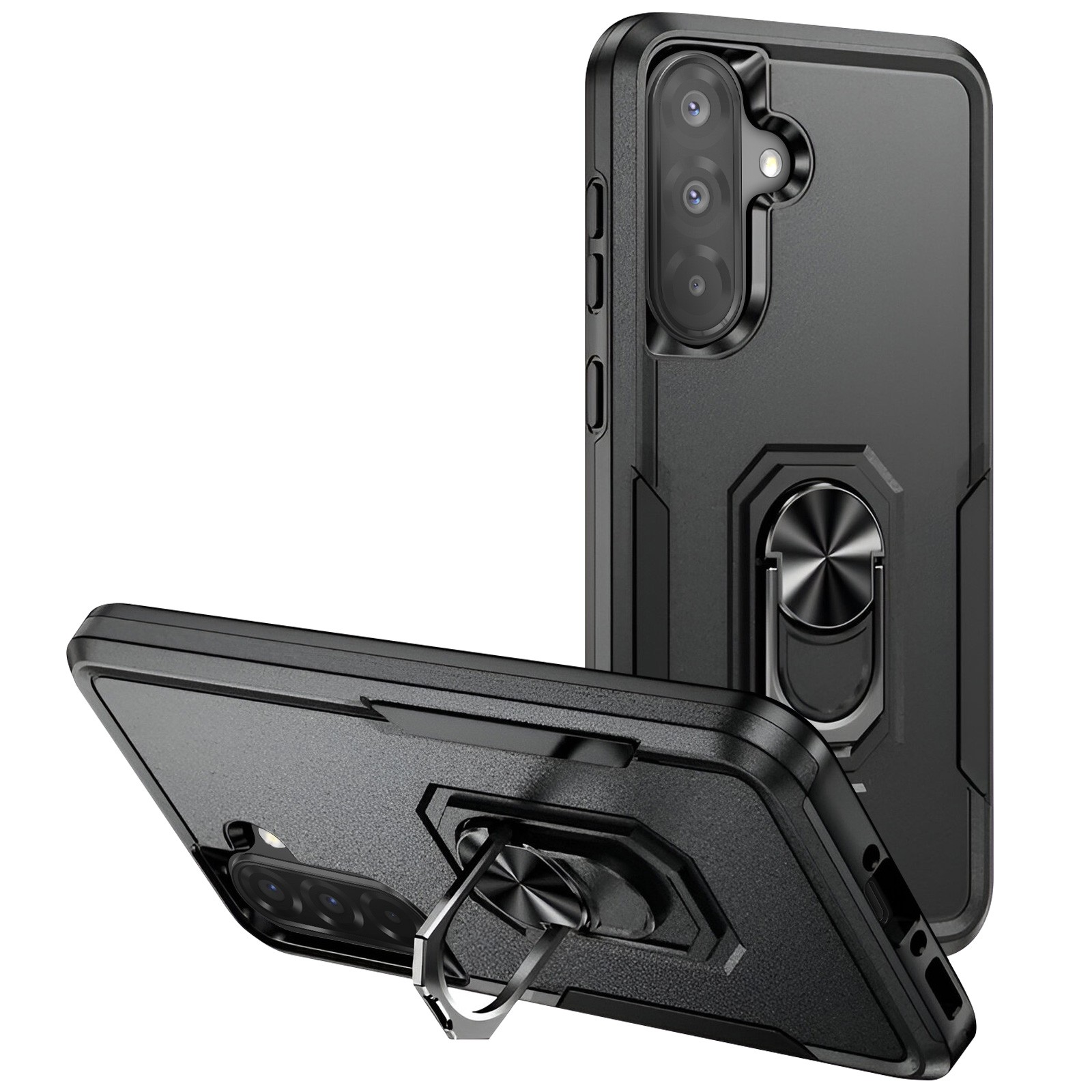 Coque Hybride Galaxy A37 avec Anneau Magnétique 360 Degrés Support Voiture