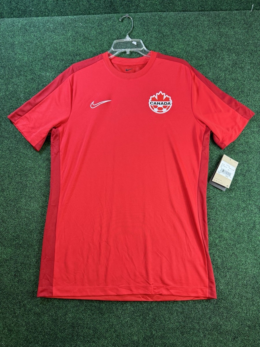 Men's Nike Red Canada Soccer Training Top Slim Fit Size Large